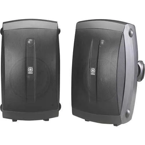 Yamaha NS-AW350 Wall Mount High Performance Outdoor 2-Way Speakers, 40W RMS, Black