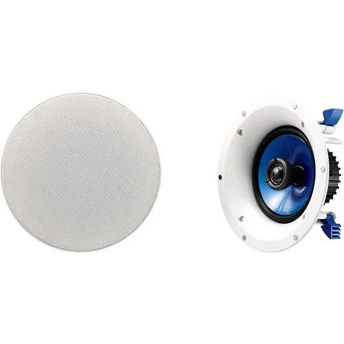Yamaha NS-IC600 2-Way In-Ceiling Speakers with 6-1/2" Woofers and 1" Tweeters, Pair, White