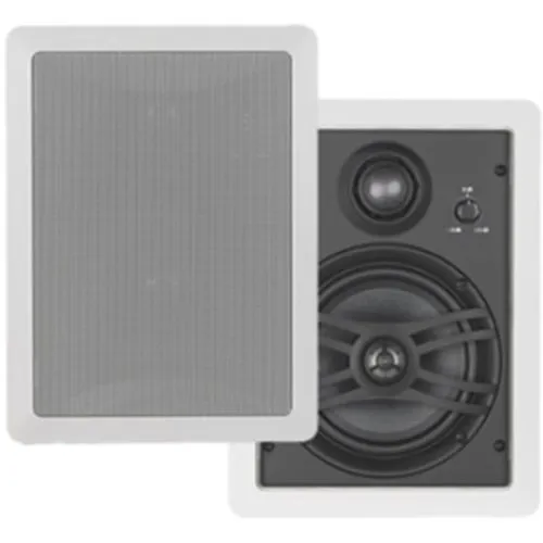 Yamaha NS-IW660 3-Way In-Wall Speaker System, 6.5" Kevlar Cone Woofer, 1" Titanium Dome Tweeter, White