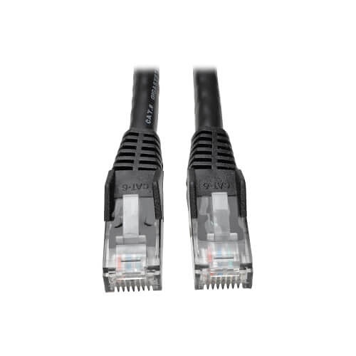 Eaton Tripp Lite N201-007-BK CAT6 Snagless Molded Gigabit Patch Cable, UPT, RJ45 M/M, 7' (2.13m), Black
