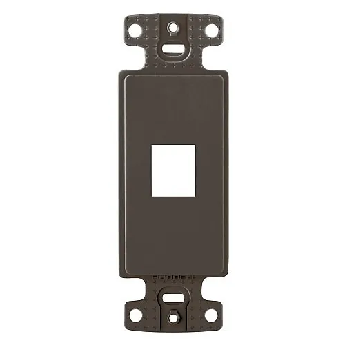 Hubbell NS611 Plate Decorator Keystone Frame, 1-Port, Brown