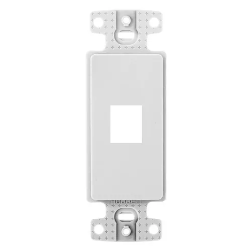 Hubbell NS611W Decorator Keystone Frame, Plate, 1-Port, White