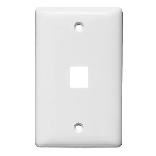Hubbell NSP11W NetSelect Products, Wall, without Label, 1-Gang, 1-Port, White