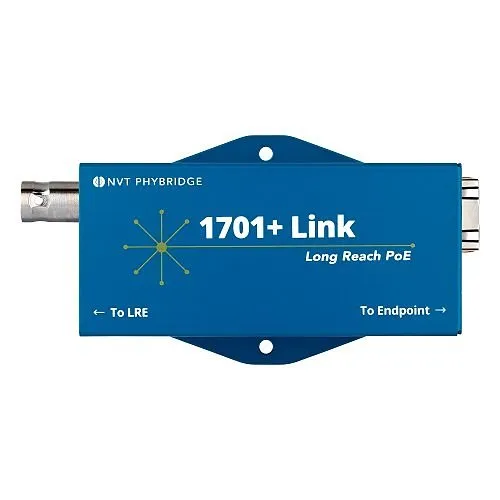 NVT Phybridge NV-EC1701PLS-LK 1701+ Long Reach PoE+ EoC Adapter