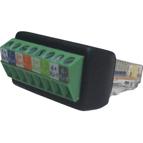 NVT Phybridge NV-RJ45A RJ45 Screw Terminal Adapter, 2-Pack