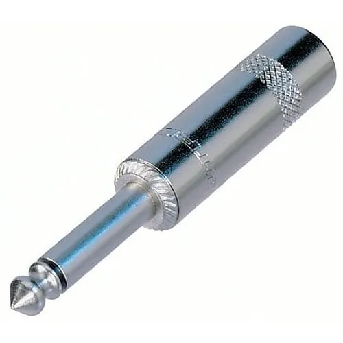 NEUTRIK NYS224 REAN Mono 2-Pole 1/4" Phone Plug, Die-CAST Handle, Nickel Plated Contacts