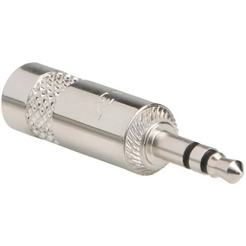 NEUTRIK NYS231L Rean Stereo 3-Pole 3.5mm Plug, Crimp Strain Relief, Nickel/Silver