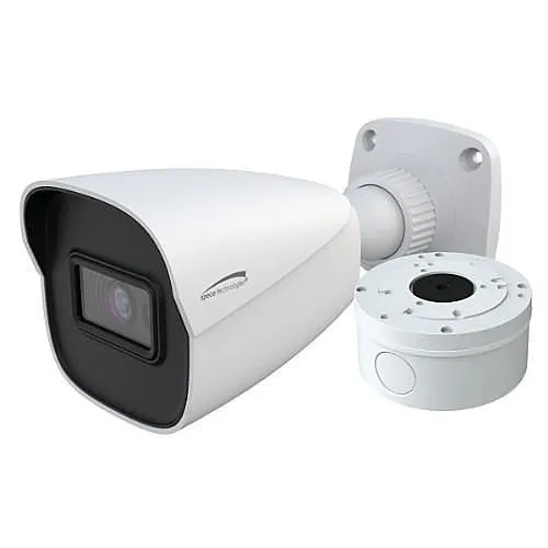 Speco O4B9 4MP WDR Bullet IP Camera with Advanced Analytics, 2.8mm Fixed Lens, White
