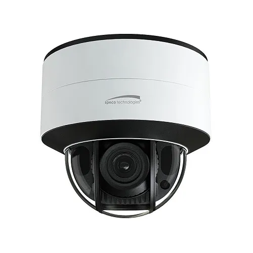 Speco Technologies O4DM 4MP Vandal-Resistant Dome IP Camera with Advanced Analytics, 2.8 – 12mm Motorized Lens, White