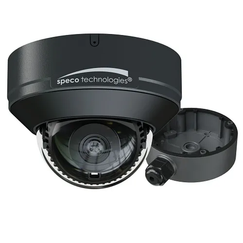 Speco O4FD2 4MP Flexible Intensifier IP Dome Camera with Advanced Analytics, NDAA, 2.8mm Fixed Lens, Dark Gray