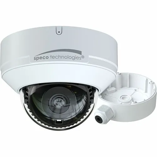 Speco O8D9 8MP (4K) IP Dome Camera with Advanced Analytics, NDAA Compliant, 2.8mm Fixed Lens, White