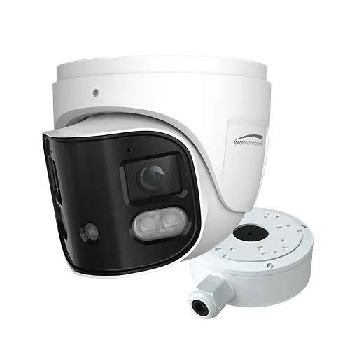 Speco O8LMST2 8MP 180° MultiSensor IP Turret Camera with White Light Intensifier, 2.8mm Fixed Lens