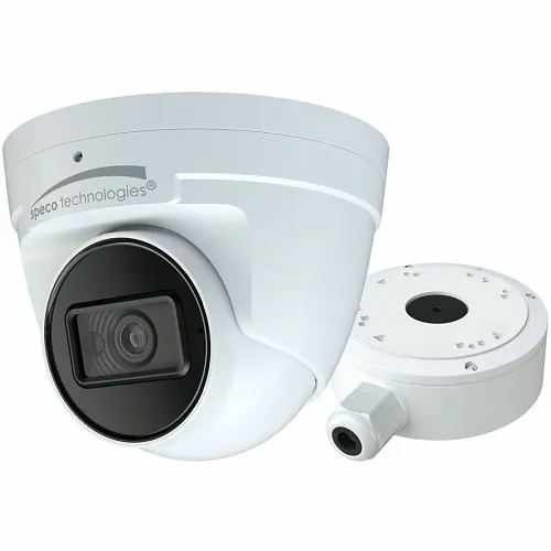 Speco O8T9 8MP 4K IP Turret Camera with Advanced Analytics, 2.8mm Fixed Lens, White