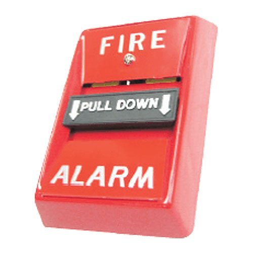 Potter 4050 Single Action Manual Pull Station, 4-Wire Pigtails, Red (1460250)