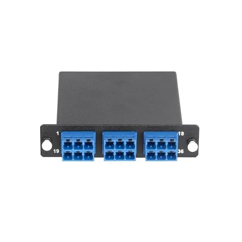 Hubbell OCCSSM LGX Max Series 36-Port CS Cassette, 18 Duplex CS to 3 MTP, OS2, Blue
