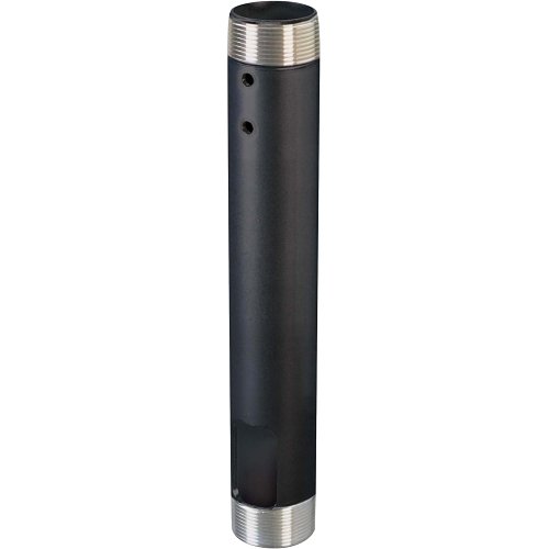 Chief CMS012 Fixed Extension Column, 12" with 1.5" NPT on Both Ends, TAA Compliant, Black