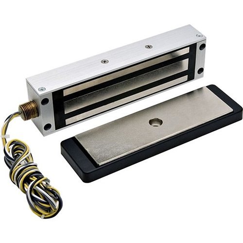 DynaLock 2013-DYN-GLB2 2013 Series 1200 lb Electromagnetic Gate Lock with Dynastat Force Sensor, Sliding Gate Lock Bracket, Satin Aluminum