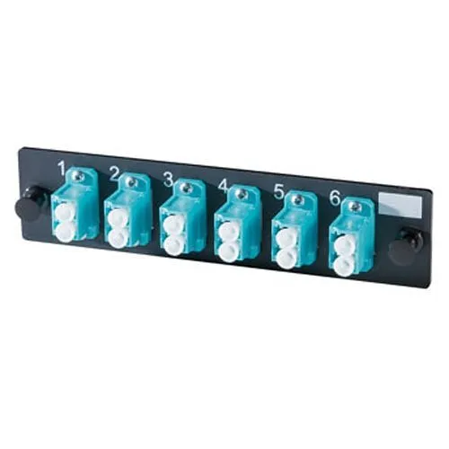 Ortronics OFP-LCD12LC 6-LC (12-Fibers) Multimode Aqua Adapters with Ceramic Alignment Sleeves