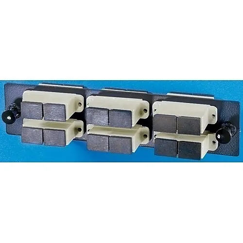 Ortronics OFP-SCD12MB 12-Fiber 6-SC-Duplex Multimode Adapter with Phosphbronze Alignment Sleeves, Black