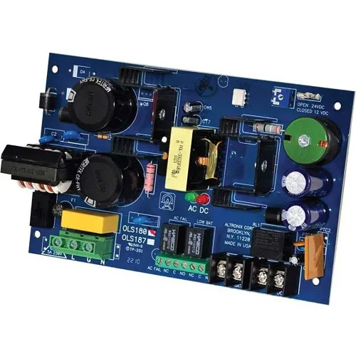 Altronix OLS180220 Power Supply Charger, Single Output, 12/24VDC 6A, 220VAC, Board