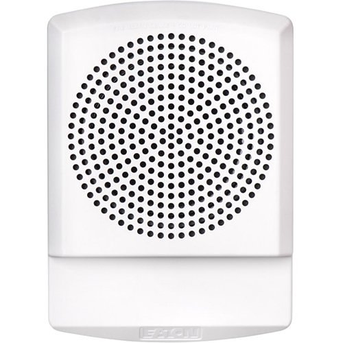 Eaton ELSPKW Eluxa LED High Fidelity Speaker, White,Wall, 24VDC, FIRE