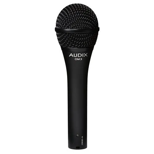 Audix OM3 Multi-Purpose Dynamic Hypercardioid Vocal and Instrument Microphone, Black