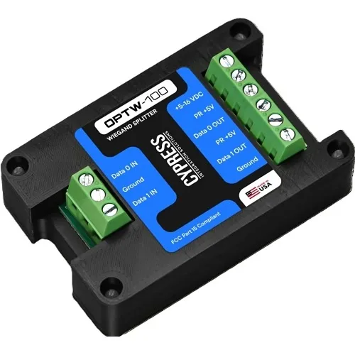 Cypress OPTW-100 Passive Wiegand Splitter 5-16VDC, (Replaces CVX-OPTW)