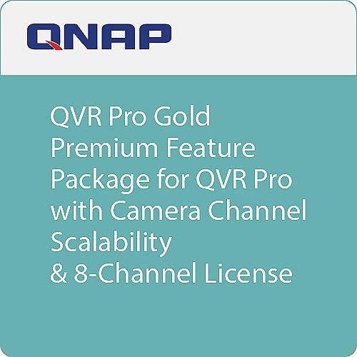 QNAP LIC-SW-QVRPRO-GOLD Premium Feature Package for QVR Pro with Camera Channel Scalability 8-Channel License Included