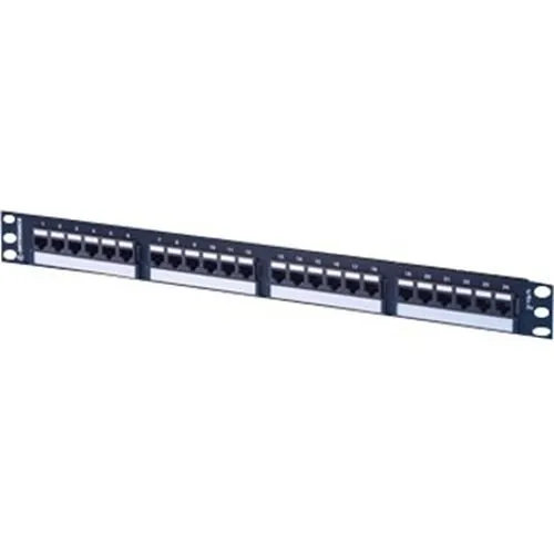 Ortronics OR-SP6U24 Ortronics SP6U24 TechChoice 24-Port CAT6 Flat Patch Panel, 1U RMS, Black