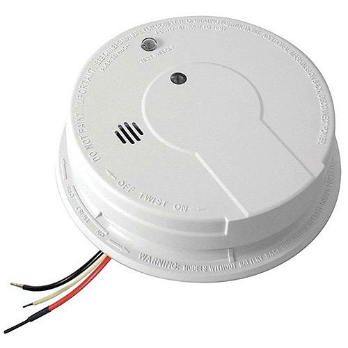 Kidde 21006371 P12040 120V AC/DC Interconnect Photoelectric Smoke Alarm with Hush