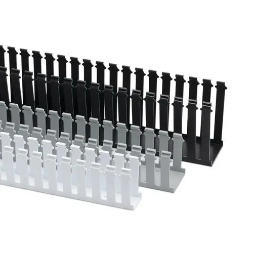 HellermannTyton P 181-14001 Slotted 1" x 4" Black Wiring Duct