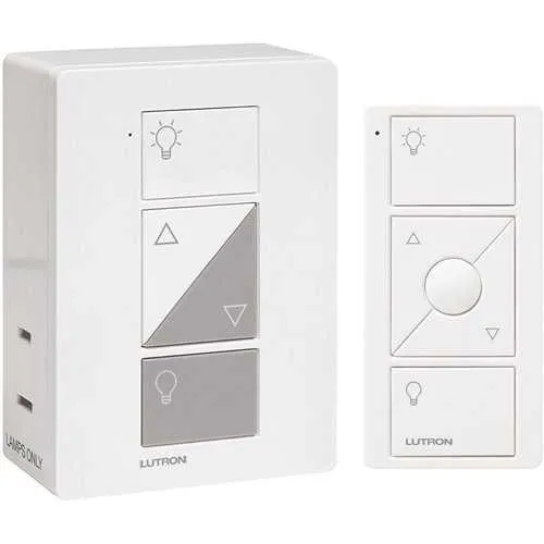Lutron P-PKG1P-WH Plug-in Lamp Dimmer with Pico Remote Kit