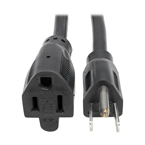 Eaton Tripp Lite P024-025 Power Extension Cord, NEMA 5-15P to NEMA 5-15R, Heavy-Duty, 15A, 120V, 14AWG, 25' (7.62m), Black
