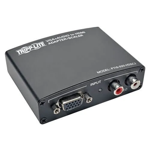 Eaton Tripp Lite P116-000-HDSC2 VGA with RCA Stereo Audio to HDMI Converter with Scaler Function