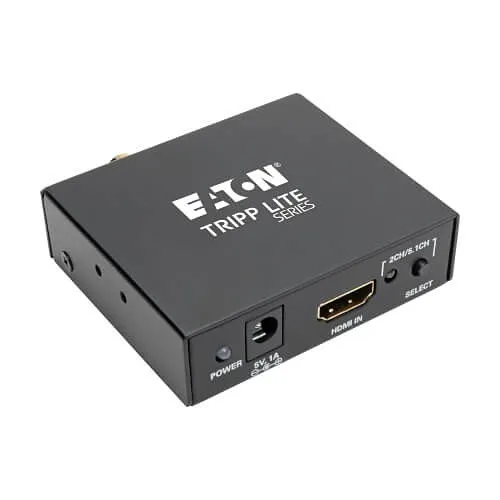 Eaton Tripp Lite P130-000-AUDIO 4K HDMI Audio Embedder, Extractor with TOSLINK and 3.5mm stereo output, 5.1", HDCP, 4K 30Hz