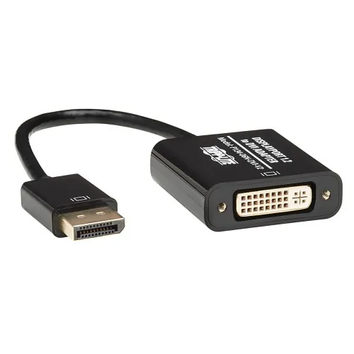 Eaton Tripp Lite P134-06N-DVI-V2 6" DisplayPort to DVI Adapter Active Converter M/F DisplayPort 1.2 6"
