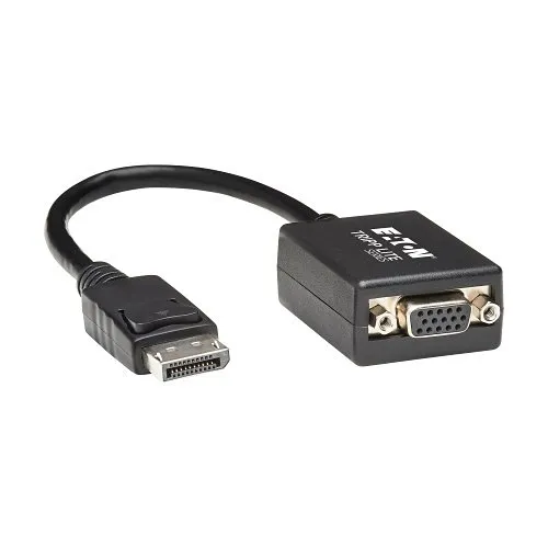 Eaton Tripp Lite P134-06N-VGA DisplayPort to VGA Active Adapter Video Converter (M/F), 6" (15.24 cm), 1920x1200/1080P