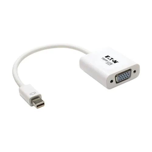 Eaton Tripp Lite P137-06N-VGA-V2 Keyspan Mini DisplayPort to Active VGA Adapter, Video Converter, DP1.2, (M/F), 6" (15.24cm), White