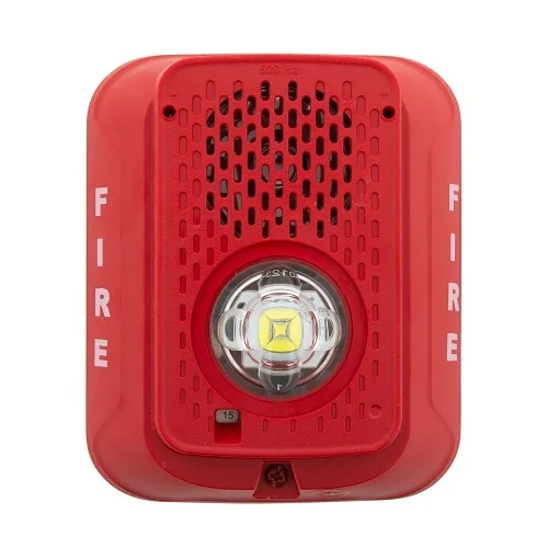 System Sensor P2RLED-LF Wall Mount Low-Frequency Sounder Strobe, Red