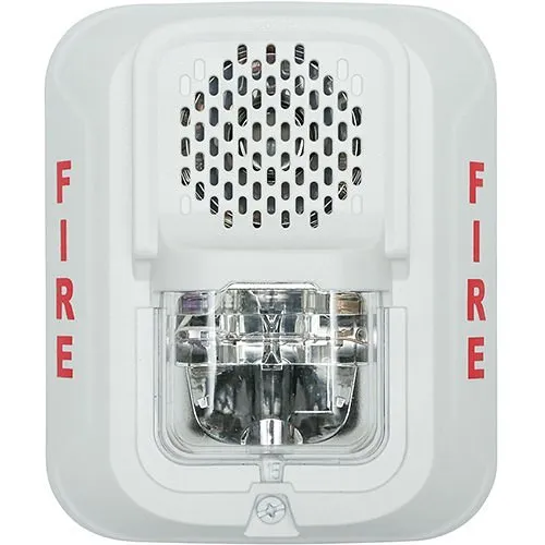 System Sensor P2WL-LF L-Series Indoor Selectable Output Low Frequency Sounder Strobe, 2-Wire, Wall Mount, "FIRE" Marking, White