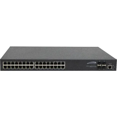 Speco P32S36GM 36-Port Managed Gigabit Switch, 32 PoE and SFP Uplink Ports, Black