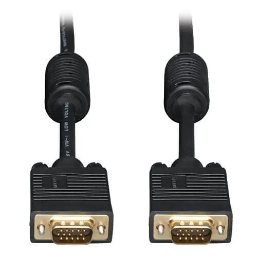 Tripp Lite P502-100 VGA High-Resolution RGB Coaxial Cable, HD15 Male / Male, 100' (30.5m)