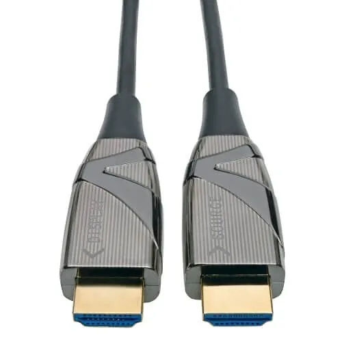 Tripp Lite P568-15M-FBR 4K HDMI Fiber Active Optical Cable AOC, 4K 60 Hz, HDR, 4:4:4, Male / Male, 49' (15m)
