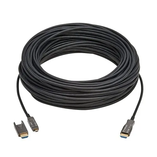Eaton Tripp Lite P568FM-30M-8K6 8K HDMI Fiber Active Optical Cable (AOC), 8K UHD at 60 Hz, HDR, Detachable Connector, M/M, 30m (98'), Black