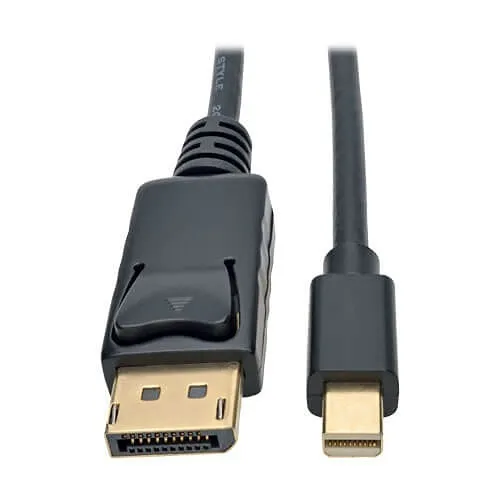 Eaton Tripp Lite P583-010-BK 4K Mini DisplayPort to DisplayPort Adapter Cable, M/M, DP Latching Connector, 10'L, Black
