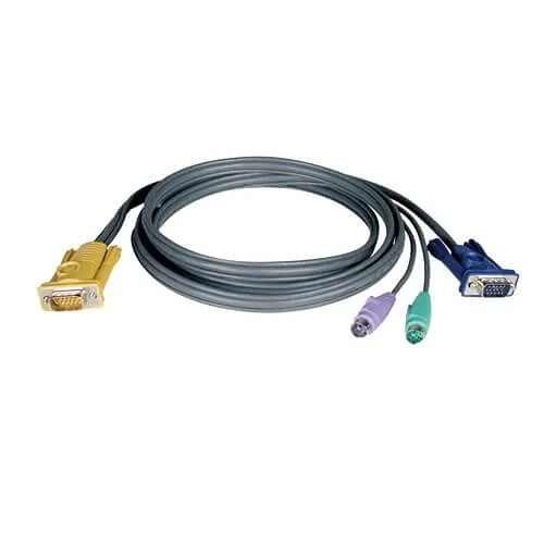 Eaton Tripp Lite P774-015 PS/2 (3-in-1) Cable Kit for NetDirector KVM Switch B020-Series and KVM B022-Series, 15' (4.57m)