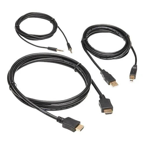 Eaton Tripp Lite P782-006-HA 4K HDMI KVM Cable Kit USB 2.0, 3.5 mm, 6' Black