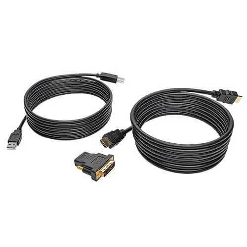 Eaton Tripp Lite P782-010-DH 4K HDMI/DVI/USB KVM Cable Kit, USB 2.0, 60 Hz, 10' (3.05m)