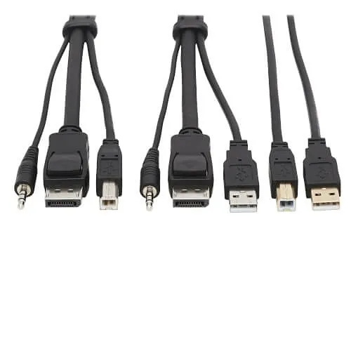 Eaton Tripp Lite P783-006-U DP KVM Cable Kit with USB and Audible Features, 6'