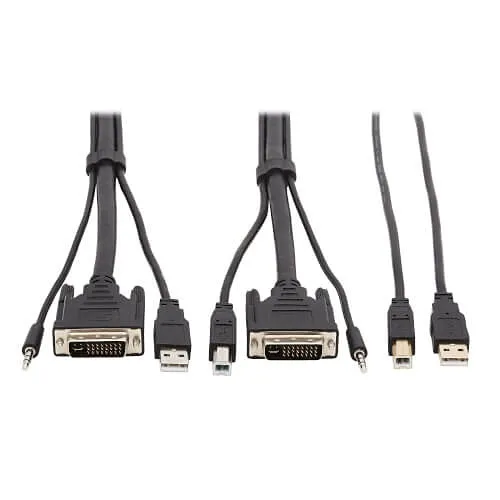 Eaton Tripp Lite P784-006-U DVI KVM Wired Kit USB A/B, 6', KVM Switch and Extender